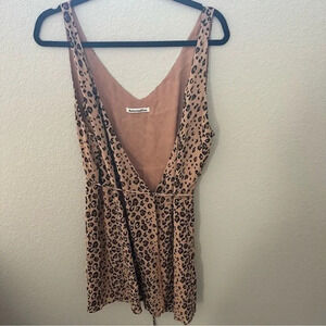 Reformation anchorage wrap leopard print mini dress